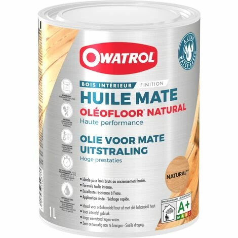 Huile De Protection Mate Bois Intérieur Owatrol OLEOFLOOR NATURAL Incolore (owp11) 1 Litre - Incolore (owp11) 3 Huile De Protection Mate Bois Intérieur Owatrol OLEOFLOOR NATURAL Incolore (owp11) 1 Litre - Incolore (owp11)