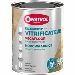 Vitrificateur PU Monocomposant Incolore Pour Trafic Normal Owatrol VEGAFLOOR BRILLANT Incolore (owp12) 1 Litre - Incolore (owp12)