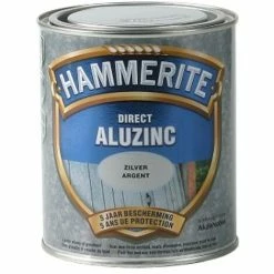 Laque Métaux Hammerite 'Direct AluZinc' Brillant Gris Argent 750ml