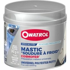 Mastic Polyester Universel Blanc Tous Supports Owatrol COSMOFER Boîte De 250 G