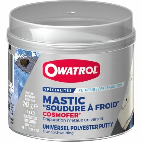 Mastic Polyester Universel Blanc Tous Supports Owatrol COSMOFER Boîte De 250 G 4 Mastic Polyester Universel Blanc Tous Supports Owatrol COSMOFER Boîte De 250 G – Image 2