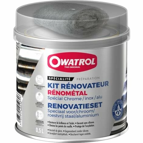 Rénovateur Chrome, Inox, Aluminium Owatrol RENOMETAL 0.5 Litre 3 Rénovateur Chrome, Inox, Aluminium Owatrol RENOMETAL 0.5 Litre
