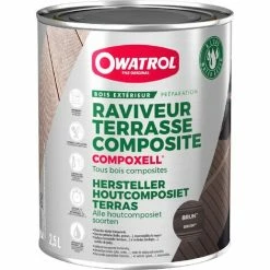 Raviveur, Protection Teintée Pour Terrasse Composite Owatrol COMPOXELL Gris (ow16) 1 Litre - Gris (ow16)