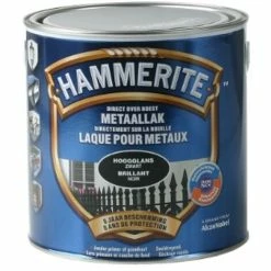 Laque Métaux Hammerite Brillant Noir 2,5L