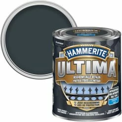 Laque Métal Hammerite Ultima Gris Anthracite Satin 750ml - Gris Anthracite