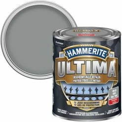 Laque Métal Hammerite Ultima Gris Brillant 750ml - Gris
