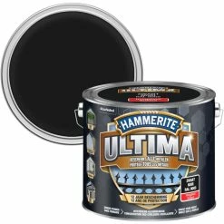 Laque Métal Hammerite Ultima Noir Brillant 2,5L - Noir