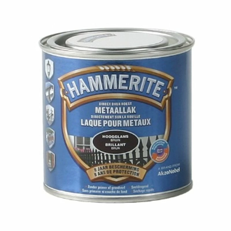 Laque Métaux Hammerite Brillant Brun Foncé 250ml 3 Laque Métaux Hammerite Brillant Brun Foncé 250ml