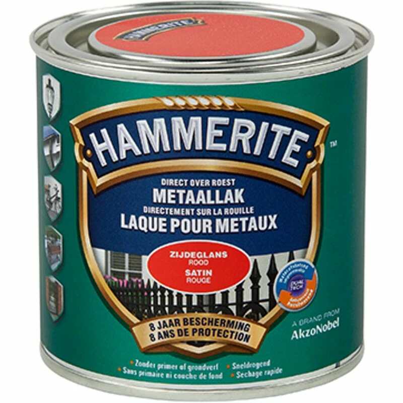 Laque Métaux Hammerite Rouge Satin 250ml 3 Laque Métaux Hammerite Rouge Satin 250ml