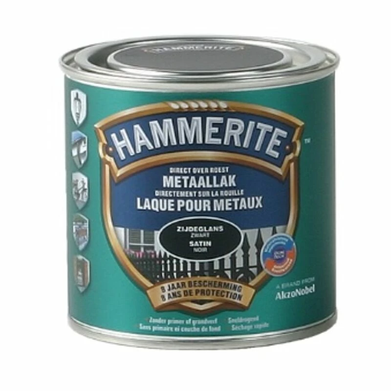 Laque Métaux Hammerite Satin Noir 250ml 3 Laque Métaux Hammerite Satin Noir 250ml
