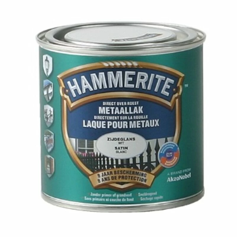 Laque Métaux Hammerite Satiné Blanc 250ml 3 Laque Métaux Hammerite Satiné Blanc 250ml