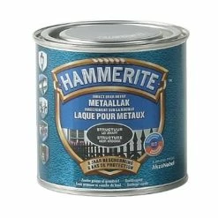 Laque Métaux Hammerite Structuré Mate Noir Ardoise 250ml