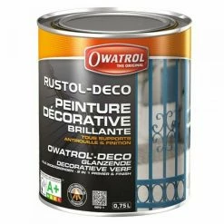 Peinture Décorative Antirouille RUSTOL DECO Brillante Au RAL 0,75L Multi Supports OWATROL - Plusieurs Modèles Disponibles