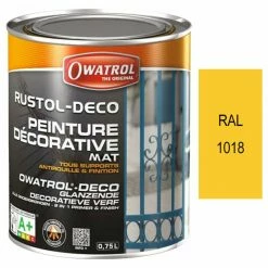 Peinture Décorative Antirouille RUSTOL DECO Mat Au RAL 0,75L Multi Supports OWATROL - Plusieurs Modèles Disponibles -HAMMERITE Soldes peinture decorative antirouille rustol deco mat au ral 075l multi supports owatrol plusieurs modeles disponibles L 203447 41596231 4