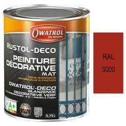 Peinture Décorative Antirouille RUSTOL DECO Mat Au RAL 0,75L Multi Supports OWATROL - Plusieurs Modèles Disponibles -HAMMERITE Soldes peinture decorative antirouille rustol deco mat au ral 075l multi supports owatrol plusieurs modeles disponibles L 203447 41596231 5