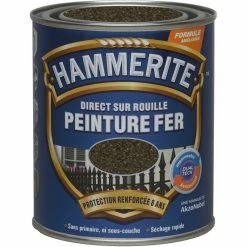 Peinture Direct Sur Rouille Forgée Châtaigne 0,75 L - Hammerite - Châtaigne