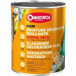 Owatrol Peinture Antirouille Décorative Brillante Rustol Deco - 0,75L Couleur: RAL 8028 Brun Terre - RAL 8028 Brun Terre