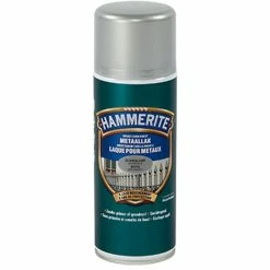 Spray Laque Métaux Hammerite Gris Argenté Satin 400ml