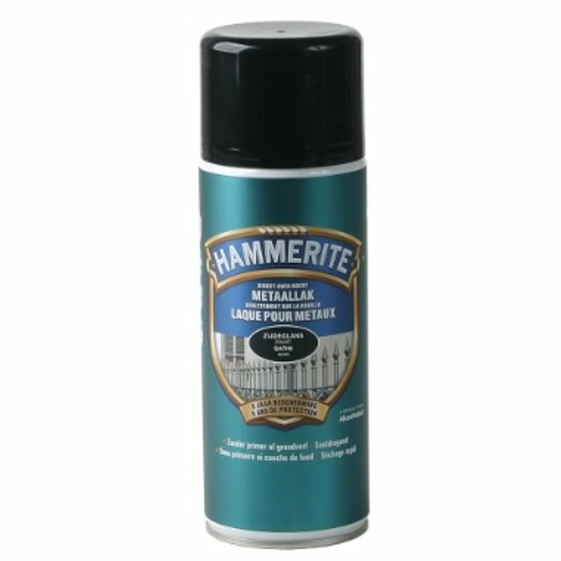 Spray Laque Métaux Hammerite Satiné Noir 400ml 3 Spray Laque Métaux Hammerite Satiné Noir 400ml